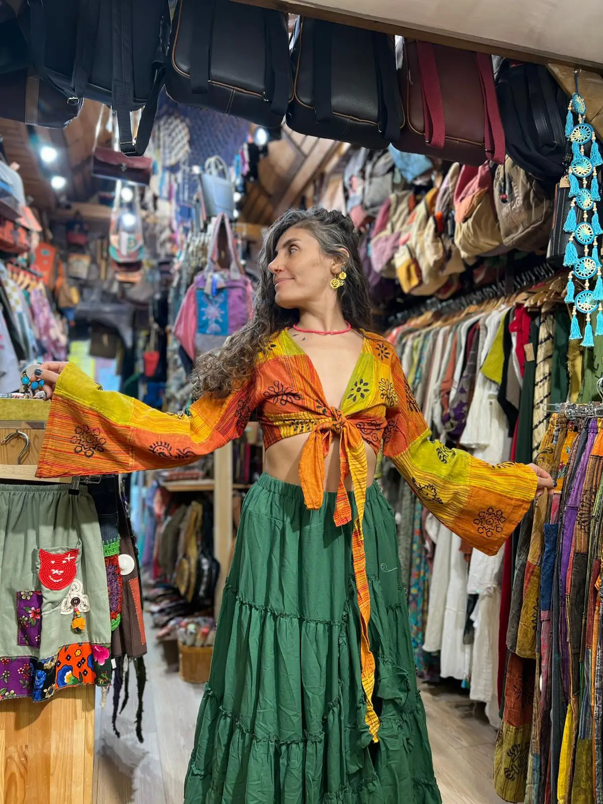 Patchwork Nepal Bluz
