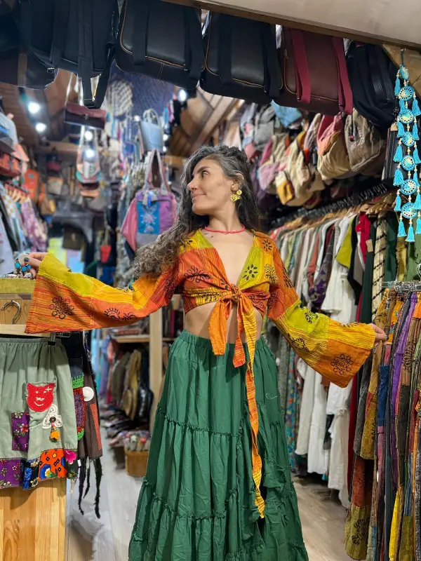 Patchwork Nepal Bluz