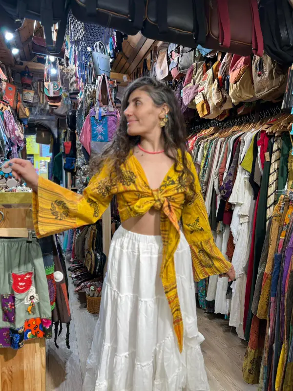 Patchwork Nepal Bluz