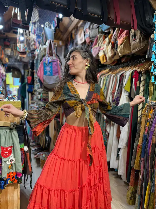 Patchwork Nepal Bluz