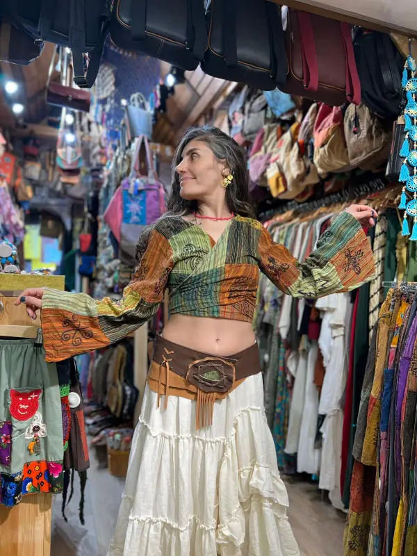 Patchwork Nepal Bluz