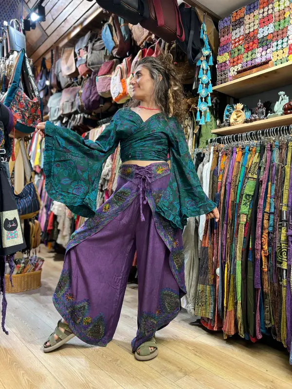 İşlemeli Ari Pantalon