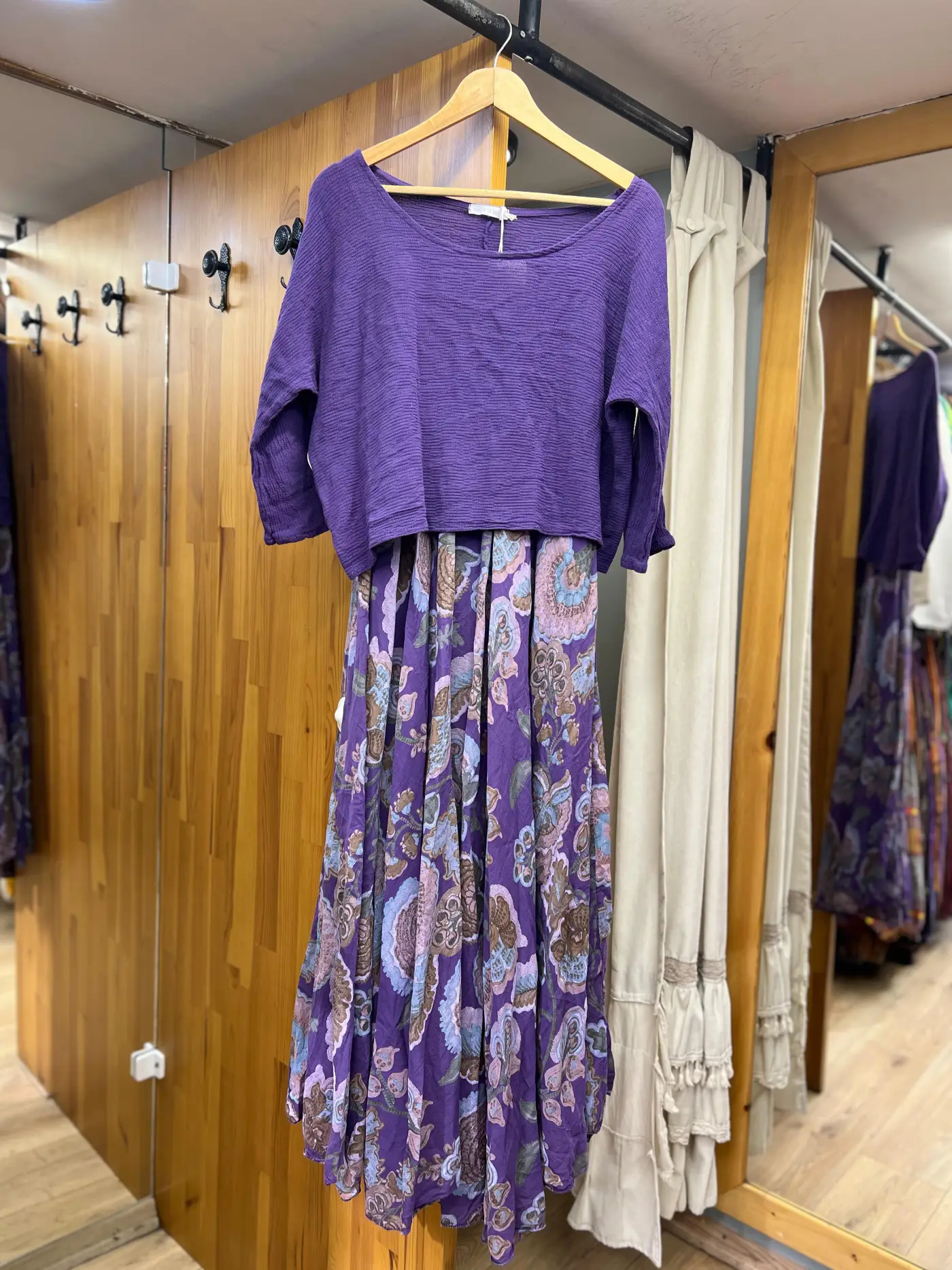 Desenli Bluzlu Elbise Bluz 