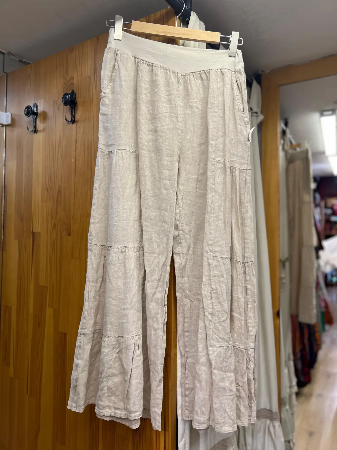 Kemerli Keten Pantolon