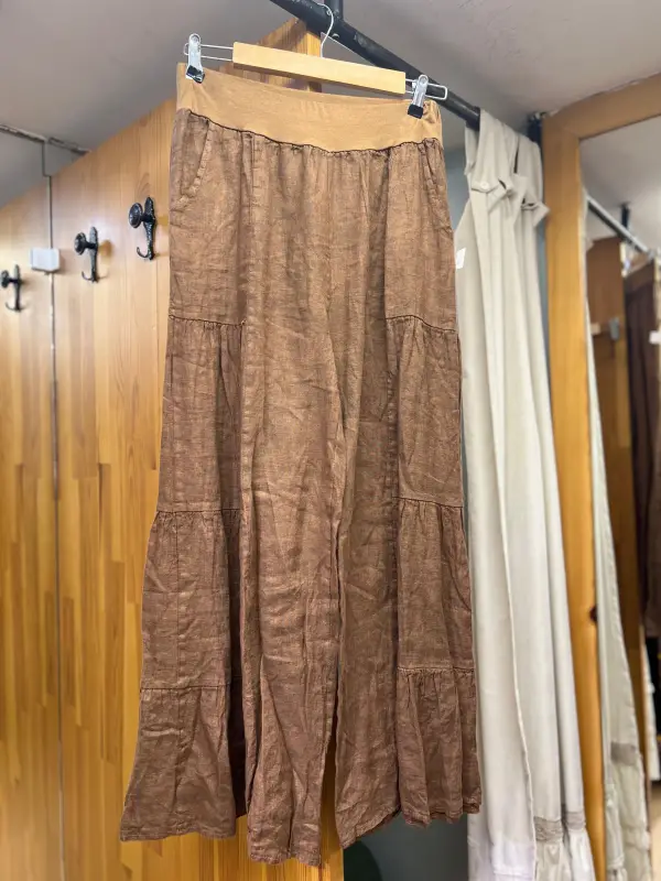 Kemerli Keten Pantolon