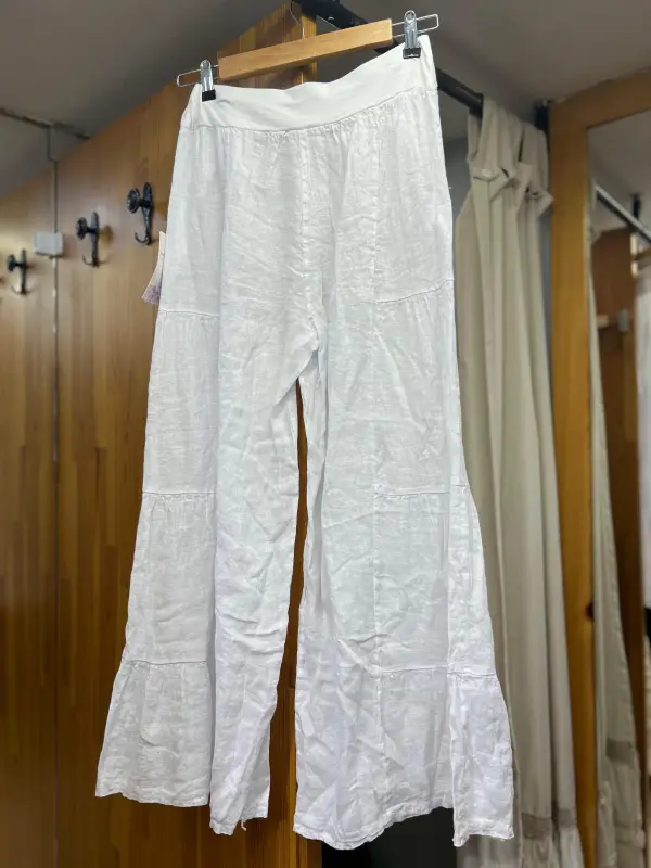 Kemerli Keten Pantolon