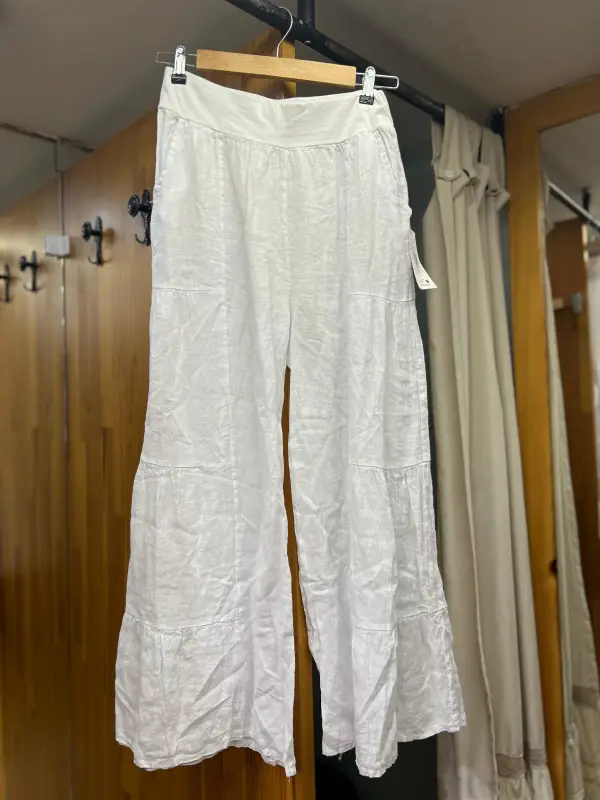 Kemerli Keten Pantolon