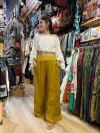 Kemerli Keten Pantolon