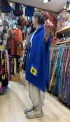 Cep örgü detay panço hırka
