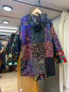 Patchwork Pazen uzun ceket kaban