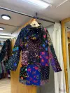 Patchwork Pazen uzun ceket kaban