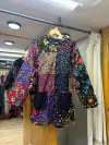 Patchwork Pazen uzun ceket kaban