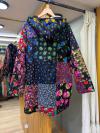 Patchwork Pazen uzun ceket kaban