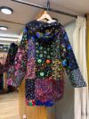 Patchwork Pazen uzun ceket kaban