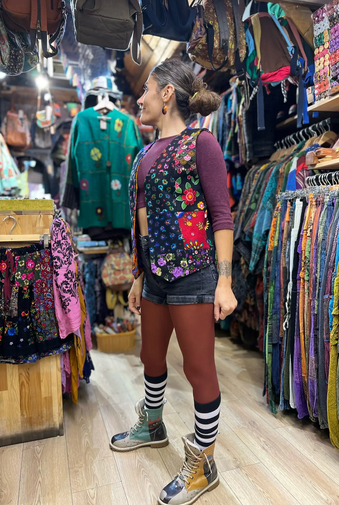 patchwork tasarım yelek