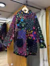 Patchwork Pazen uzun ceket kaban