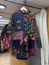 Patchwork Pazen uzun ceket kaban