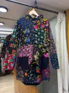 Patchwork Pazen uzun ceket kaban