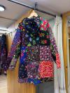 Patchwork Pazen uzun ceket kaban