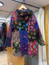 Patchwork Pazen uzun ceket kaban
