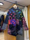 Patchwork Pazen uzun ceket kaban