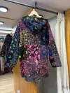 Patchwork Pazen uzun ceket kaban